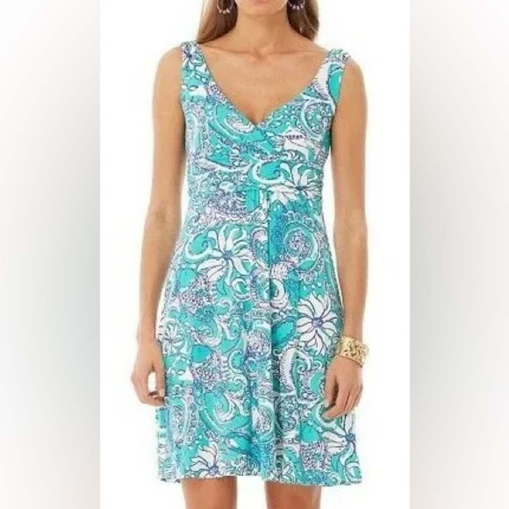 Lilly Pulitzer Montauk Seafoam Shianne Dress Size L